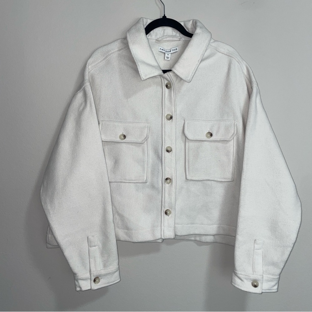 AND NOW THIS | Off White Waffle Textured Jacket
